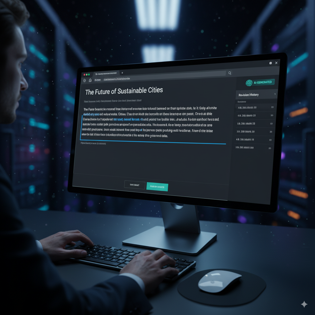 Editing AI-generated content on a website platform